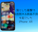 落としてしまい画面割れ&液晶不良が起こったiPhone XR